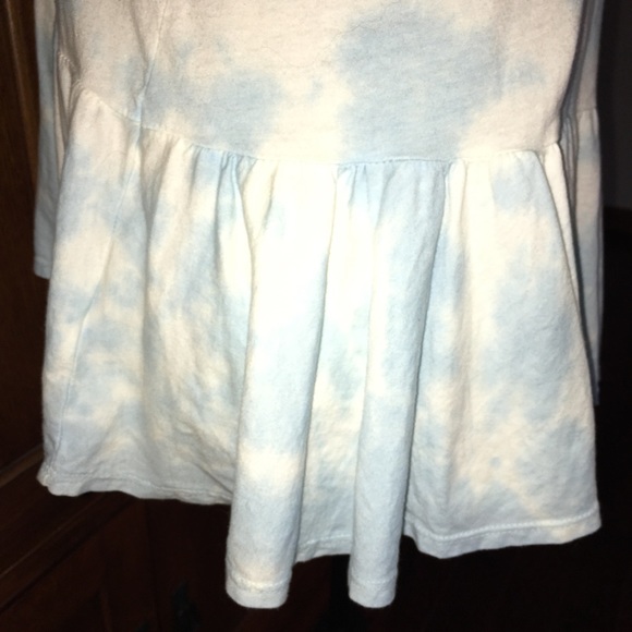 ❤️TIE DYED DAYDREAMER LA RUFFLE BOTTOM TEE T SHIRT CLOUDS - Picture 10 of 13